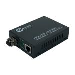 Fiber Media Converter 10/100/1000Mbps Singlemode SMF 1310nm Dual SFP Slot 20KM