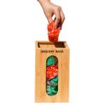 Wall Mounted Bamboo Storage Box Wood Foil Plastic Wrap
