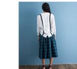 cotton blue & white gingham dress fashionable n casual
