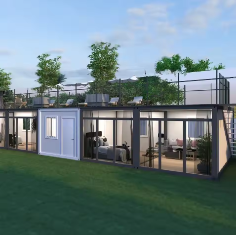 20ft Or 40ft Folding Construction Portable Container Office For 30-Year Life Span