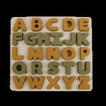 Food Grade Kids Silicone Puzzle With Letters Alphabet Shape