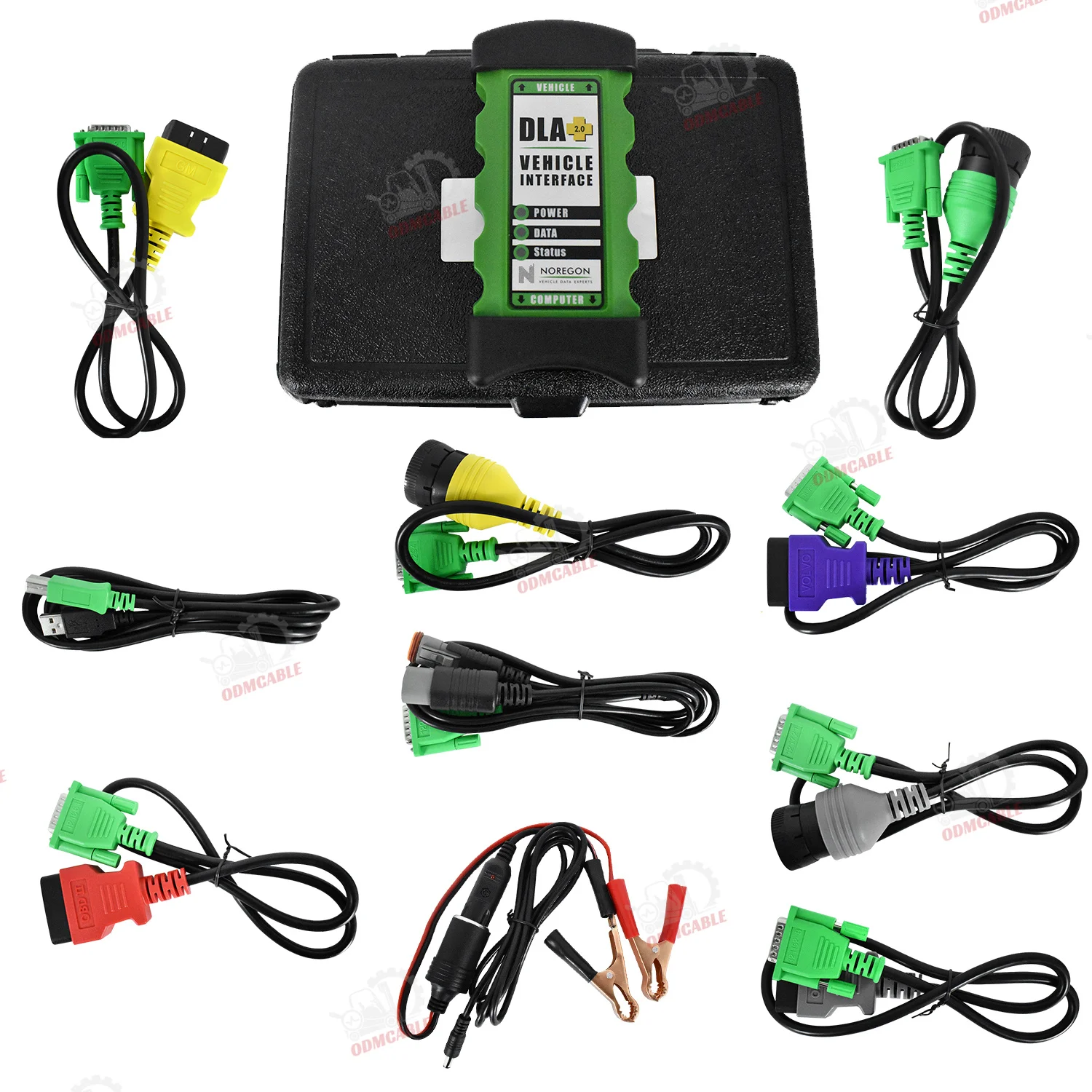 New Vehicle DLA+ 2.0 Adapter Kit Interface Diesel Heavy Duty Truck Diagnostic Scanner Tool