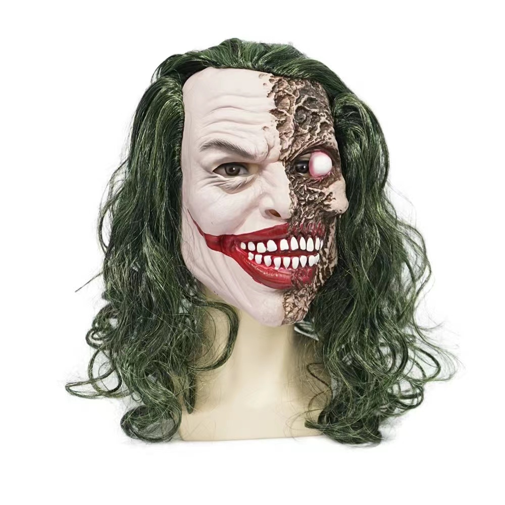 Unisex Funny Halloween Horror Mask Joker Latex Head Cover for Customer Requirements