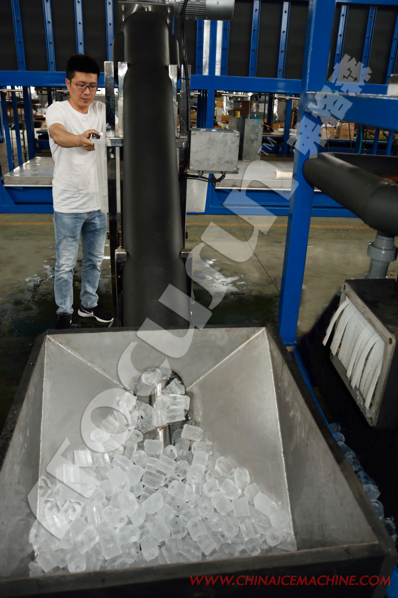 Other SUS304 Semi-Automatic Ice Cube Ice Tube Packing Machine with 1000kg/hr Capacity