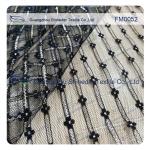 Light Silver Nylon Metallic Lace Fabric for garment