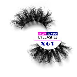 Quality Private Label 25MM Mink Lashes Cusotmized Logo Comfortable Wearing wholesale
