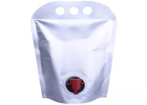 Quality Food Grade Portable Bib Bag In Box Aluminium Foil Spout Pouch With Red Tap / Spigot wholesale