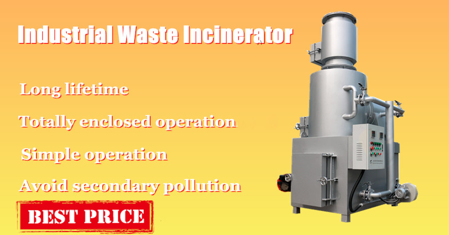 2300 kg Weight 10-500 kg/hr Smokeless Incinerator For Hospital Waste Disposal Machinery