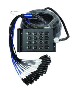 Quality TPE Multichannel XLR Y Splitter Cable 3 Pin XLR Female to Male DE Power DMX Snake Audio Cable 4 8 12 16 24 32 48 Channel wholesale