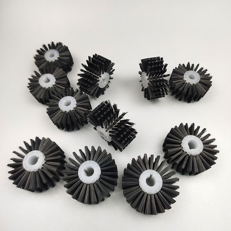 Industrial Nylon Wire Cleaning Brush Wheel Small Dust Removal Brush Hollow Round Cylindrical Dust Removal Small Brush Roller