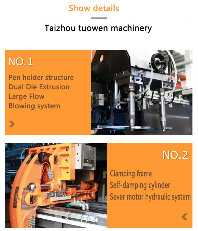 Easy to Operate HDPE Bottle Extrusion Blow Molding Machine with 500mm Neck Diameter