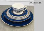 Sunflower Porcelain 20-pc. Dinner Set Service for 4, 24K Gold-plated New Bone