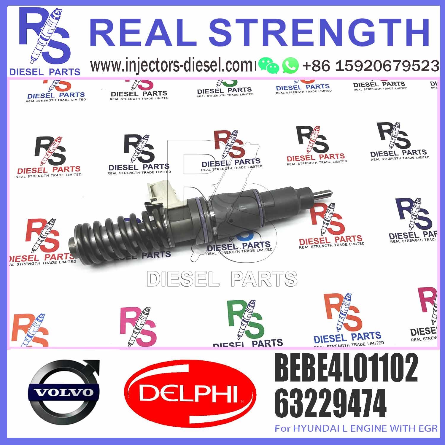 Diesel Fuel Injector BEBE4L01002 BEBE4L01102 For HYUNDAI L Engine Parts 33800-84710 fuel injector repair kit