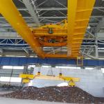 10 Ton Electromagnetic Doubel Girder Overhead Crane For Steel Mill