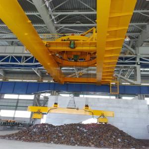 Quality 10 Ton Electromagnetic Doubel Girder Overhead Crane For Steel Mill wholesale