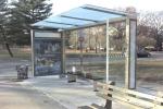 Customized Color Modern Bus Shelter Design Water Proof Low Power Consumption
