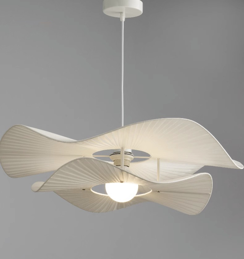 Nordic Cream Style Fabric Led Pendant Lights For Living Room Bedroom Bar Flower Pendant Lamp(WH-AP-590)