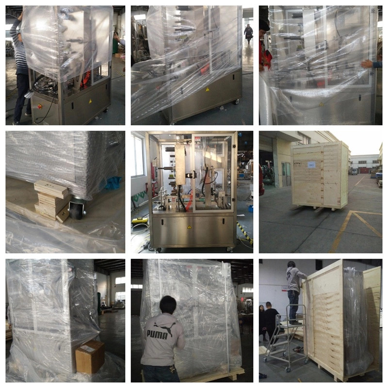 Two Lanes Powder Ground Biodegradable SGS Coffee Capsules Filling Sealing Machine