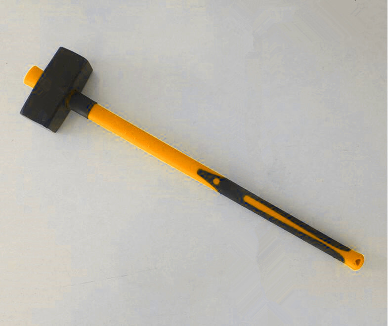Forged steel Stoning hammer(XL-0080) with powder coated surface, inverse rubber handle