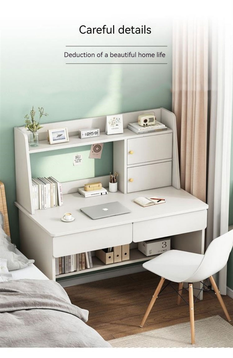 Study Bookshelf Combination Home Office Desk with Multifunctional Table and Simple Design