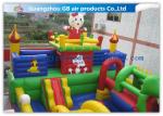 Big PVC Inflatable Fun City With Dolls , Cartoon Inflatable Play Park For Kids
