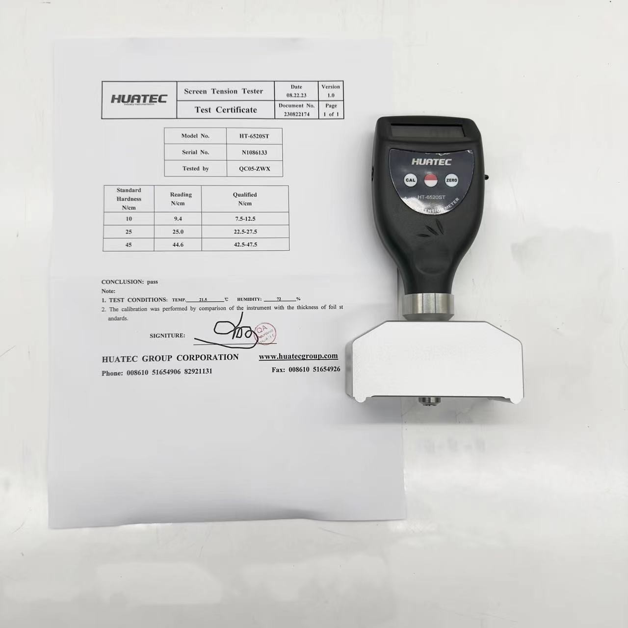 HT-6520ST Mesh Tension Tester Tool Non Destructive Testing Equipment With LCD Screen