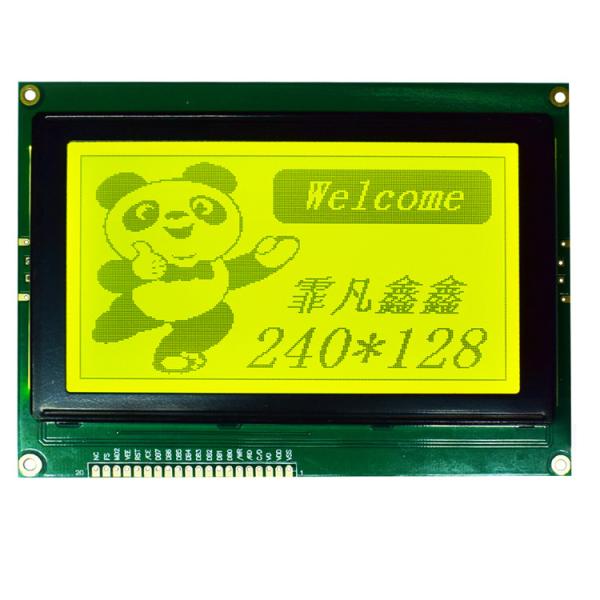 Yellow Green Positive LCD Display Module 240*128 Resolution Graphic STN LCD