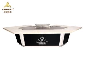 Quality White Marble Table Top Japanese Teppanyaki Grill Table 11 Seat Hibachi Grill wholesale