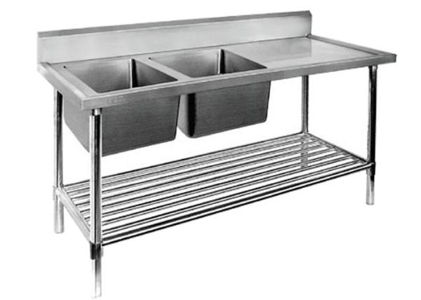 Cheap Restaurant Prep Table With Sink 1 / 2 / 3 Sinks Stainless Steel Sink Table for sale