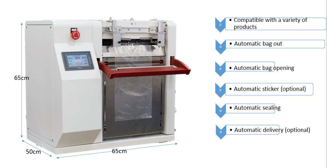 Continuous Bag HDPE Pouch Filling Sealing Machine for Sticking and Bagging Poly Mail