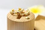 Authentic Silver 925 Sterling Earrings Gold Vermeil Hoop Huggie