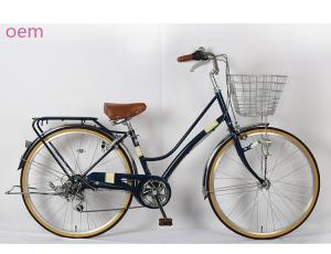Quality OEM City Commuter Bikes 26 Inch Lady Bike 6 Speed With Caliper Brake wholesale
