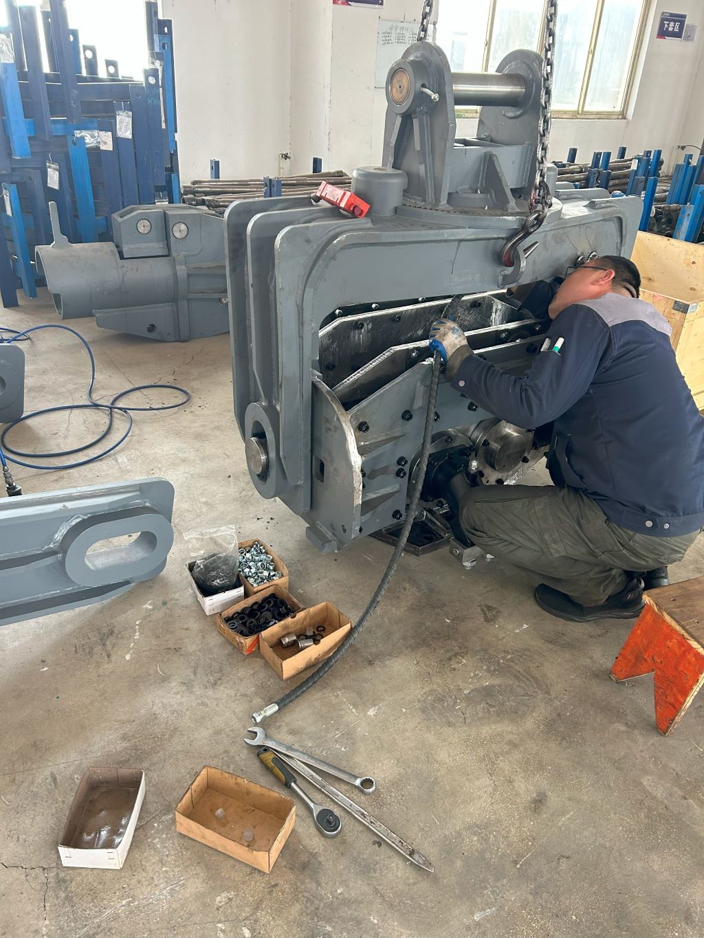 Hydraulic Excavator Mounted Vibratory Hammer Q355 Excavator Piling Hammer