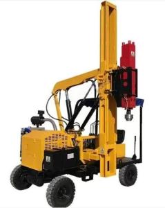 Quality 39KW Engine Solar Pile Driving Machine 50 - 300mm Drilling Dia 2.6m Piling Height wholesale