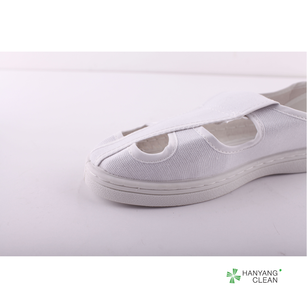 Breathable PVC Sole Four 4 Holes White Cleanroom Antistatic ESD Shoes rubber bottom safety shoes industrial