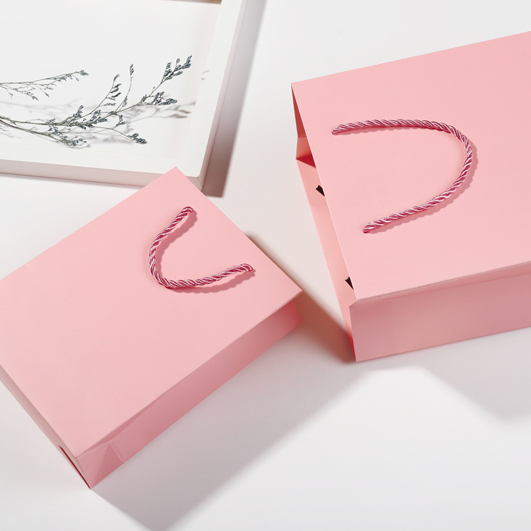CMYK 4 Color Offset Printing Paper Bag With Handles for Custom Gifts Shopping Packaging