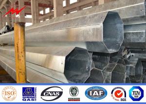 Quality Transmission Line Galvanized Steel Pole / 132KV 16m steel tubular pole wholesale