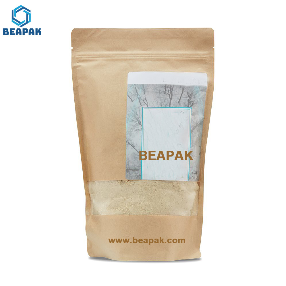 Zipper Biodegradable PLA Stand Up Coffee Bag 200 Microns