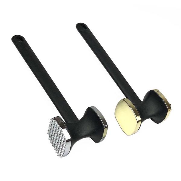 Double-sided Zinc Alloy Die Cast Meat Tenderizer Meat Hammer for Steak TV