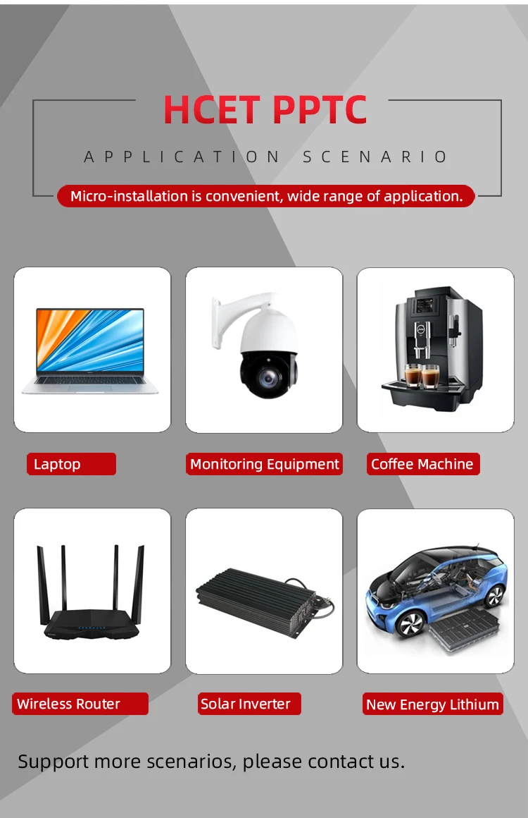 High Precision Polyswitch PPTC Resettable Fuse Overcurrent Protection Devices For Li Ion Battery