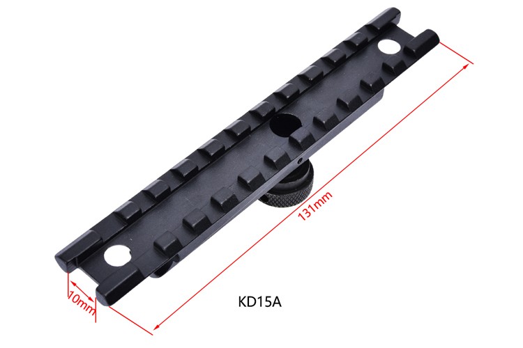 Hunting Black 11mm to 20mm Conversion Adapter Mount with Knurled Thumb Nut Connector
