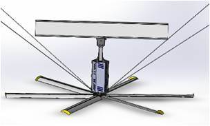 24 FT Large Industrial Ceiling Fan 6 Blades