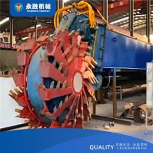 Quality 18inch Bucket Wheel Cutter Dredger Boat At The Seaside Can Remove 500m³ Of Silt Per Hour wholesale