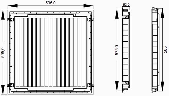 Commercial Square TUV SAA ERP Dimmable LED Panel Light , White LED Panel Lights
