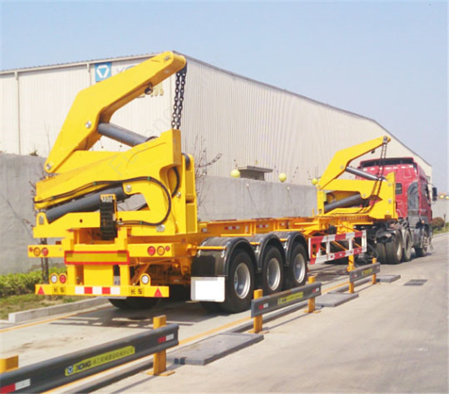 40ft Self Loading Container Trailer 3 * 13 Tons Axles Mechanical Suspension