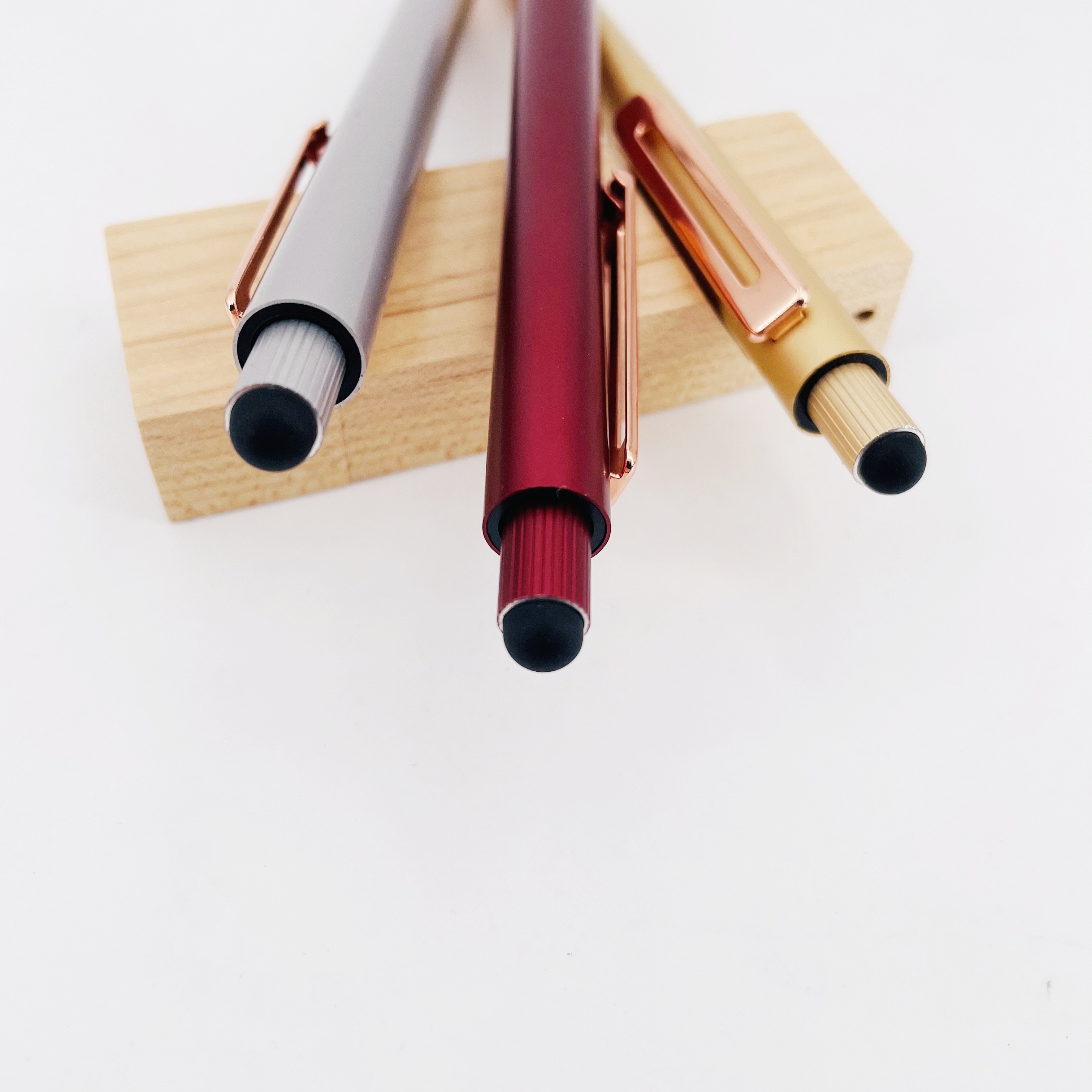 Luxury Texture Matte Ball Pen Aluminum Barrel Touch Screen Press-Type Ballpoint Pen