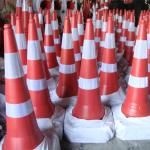 High Visibility Orange PVC Road Traffic Cone For Road Safety Precautions