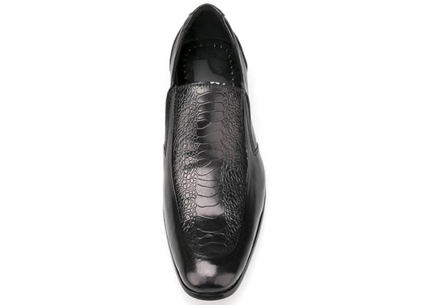 Durable Men Formal Dress Shoes Spring / Autumn Comfortable Mens Black Slip On