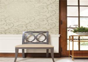 Quality Washable PVC Waterproof Wallpaper / Beautiful Floral Removable Wall Coverings wholesale