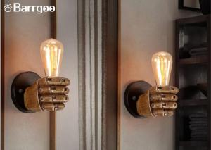 Quality Fist Shape Bedroom Loft Indoor LED Wall Lights Sconce LED Edison Style Home Lighting wholesale